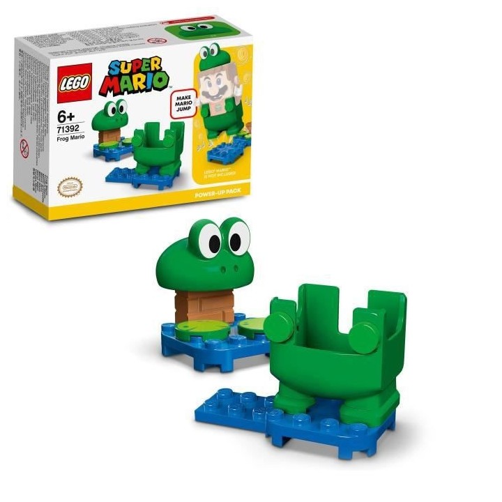 LEGO 71392 Super Mario Pack de Puissance Mario Grenouille, Jouet a Col
