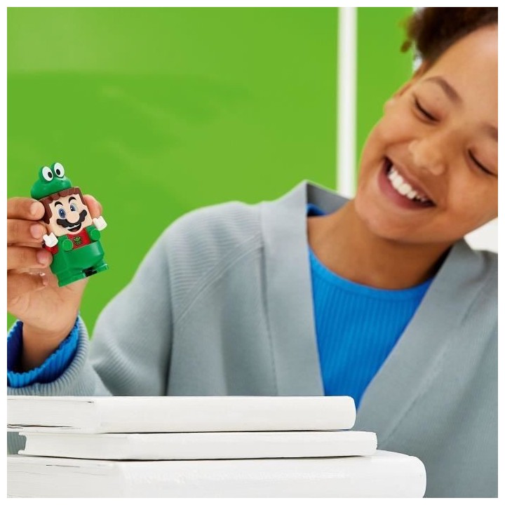 LEGO 71392 Super Mario Pack de Puissance Mario Grenouille, Jouet a Col