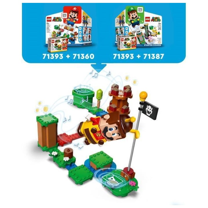 LEGO 71393 Super Mario Pack de Puissance Mario Abeille, Costume pour J