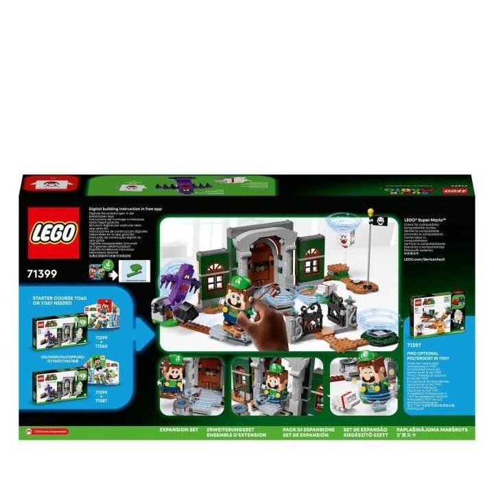 LEGO 71399 Super Mario Ensemble d'Extension L'entrée de Luigi's Mansi