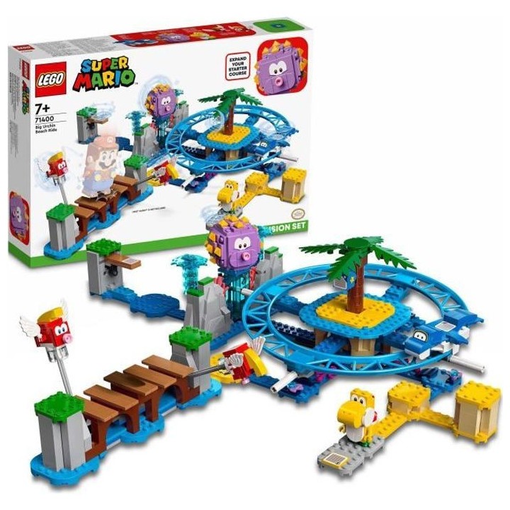 LEGO 71400 Super Mario Set d'Extension La Plage Du Maxi-Oursin, avec F
