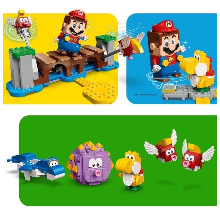 LEGO 71400 Super Mario Set d'Extension La Plage Du Maxi-Oursin, avec F