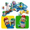 LEGO 71400 Super Mario Set d'Extension La Plage Du Maxi-Oursin, avec Figurines Yoshi, Dauphin, Jouet Enfants +7 Ans