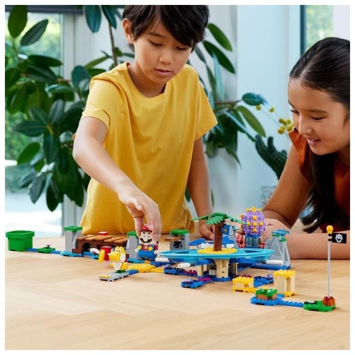 LEGO 71400 Super Mario Set d'Extension La Plage Du Maxi-Oursin, avec F