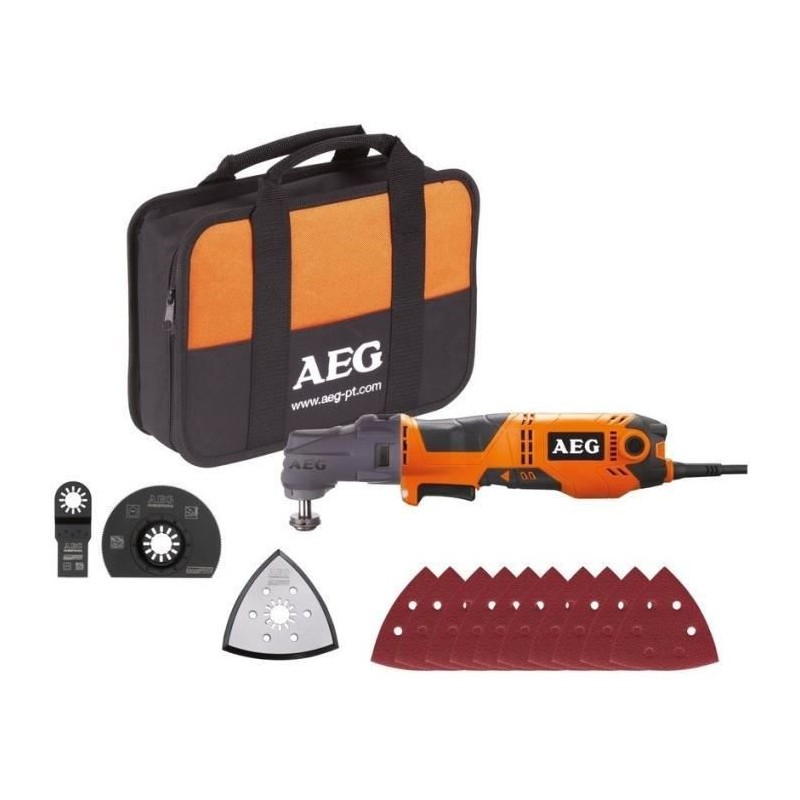 AEG POWERTOOLS Multitool 300 Watts + lames & accessoires