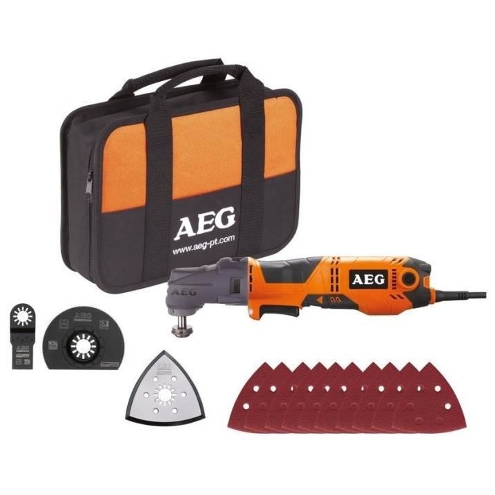 AEG POWERTOOLS Multitool 300 Watts + lames & accessoires