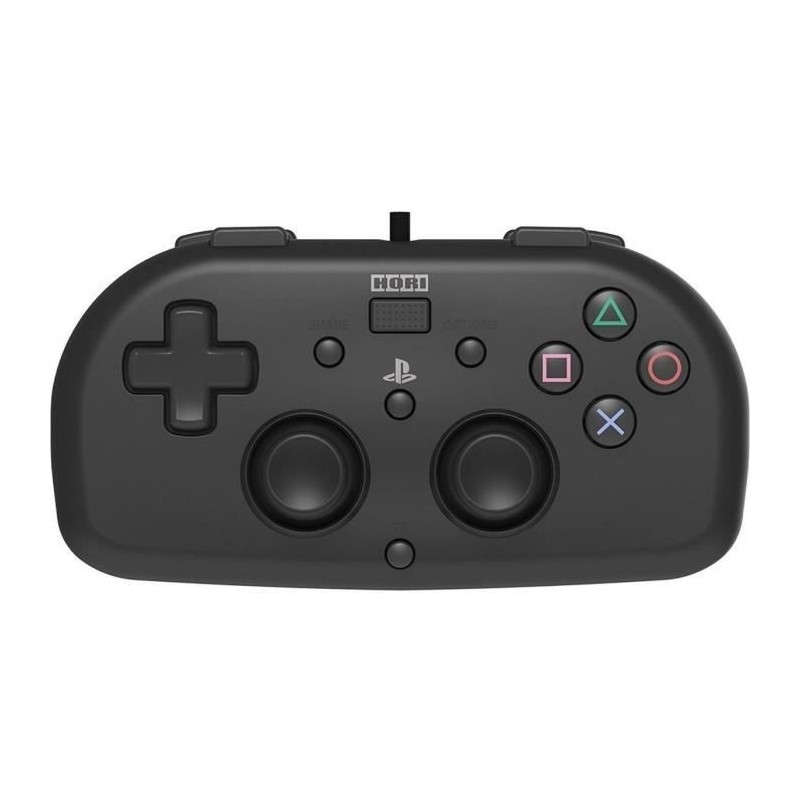 Hori Mini Manette Filaire Noire Pour PS4 - Licence Officielle Sony