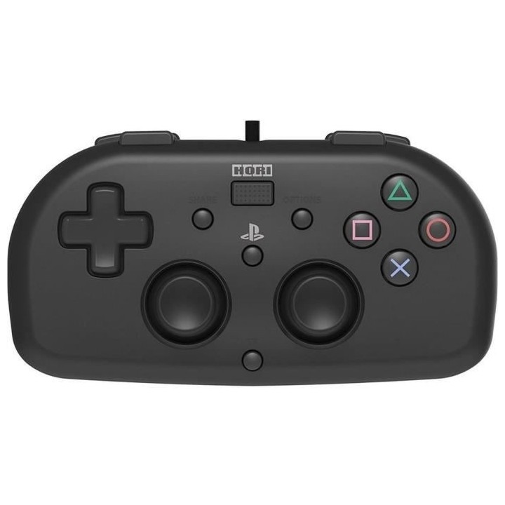 Hori Mini Manette Filaire Noire Pour PS4 - Licence Officielle Sony