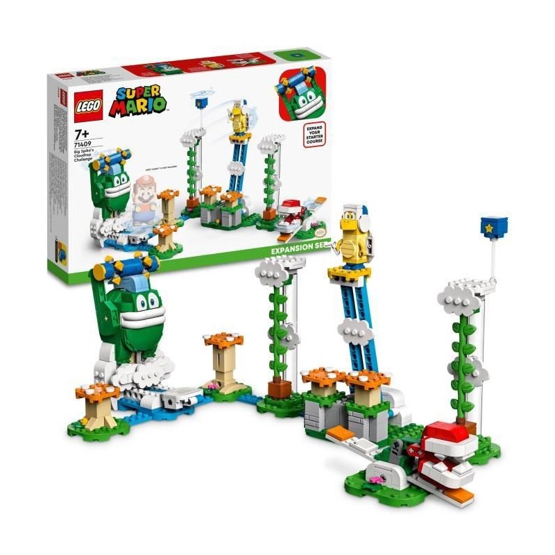 LEGO Super Mario 71409 Ensemble d'Extension Le Défi du Maxi-Spike sur un Nuage, Jouet