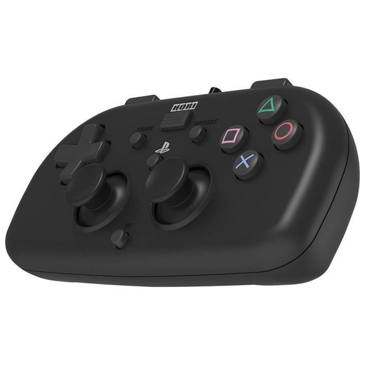 Hori Mini Manette Filaire Noire Pour PS4 - Licence Officielle Sony