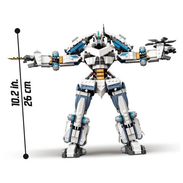 LEGO NINJAGO 71738 Le Robot de Combat Titan de Zane, Jouet de Construc