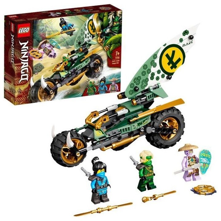 LEGO NINJAGO 71745 La Moto de la Jungle de Lloyd, Jouet avec Véhicule