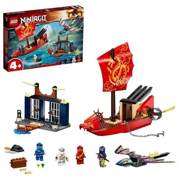 LEGO 71749 NINJAGO L'ultime QG des ninjas et Figurine Dragon, Jouet Ba