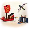 LEGO 71749 NINJAGO L'ultime QG des ninjas et Figurine Dragon, Jouet Bateau pour Enfants de 4 ans et plus