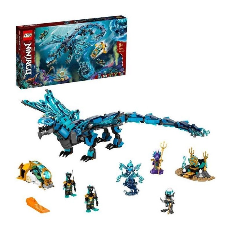 LEGO 71754 NINJAGO Le dragon de l'eau – Jeu de Construction Ninja pour Enfants de 9 ans et plus