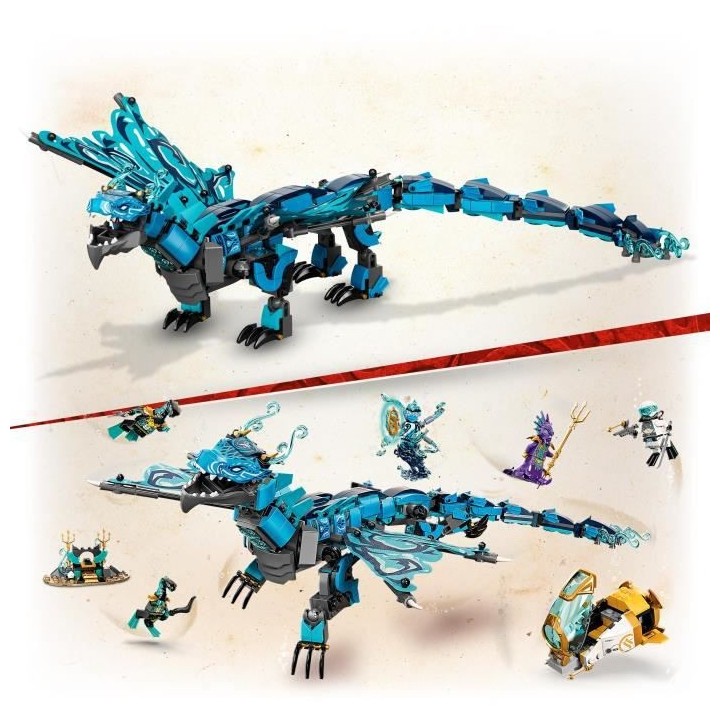 LEGO 71754 NINJAGO Le dragon de l'eau – Jeu de Construction Ninja po