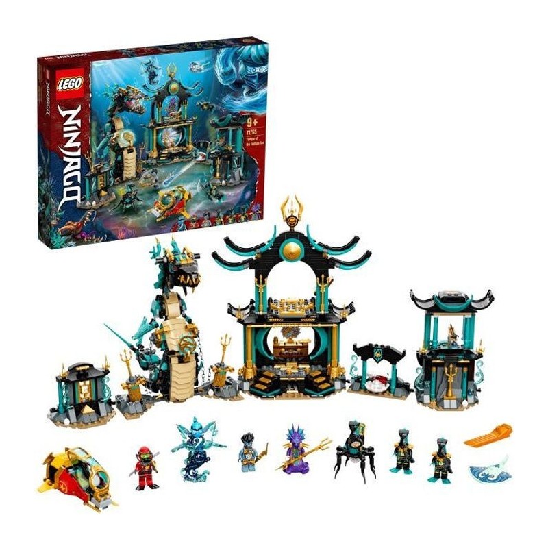 LEGO 71755 NINJAGO Le temple de la Mer sans fin avec Ninja Kai – Jouet Enfant 9 ans et plus