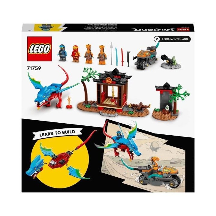 LEGO NINJAGO 71759 Le Temple du Dragon Ninja, Ensemble de Jouet et de