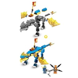 LEGO 71760 NINJAGO L'Évolution Dragon Du Tonnerre De Jay, Set avec Figurine de Serpent avec banniere de mission a collectionner