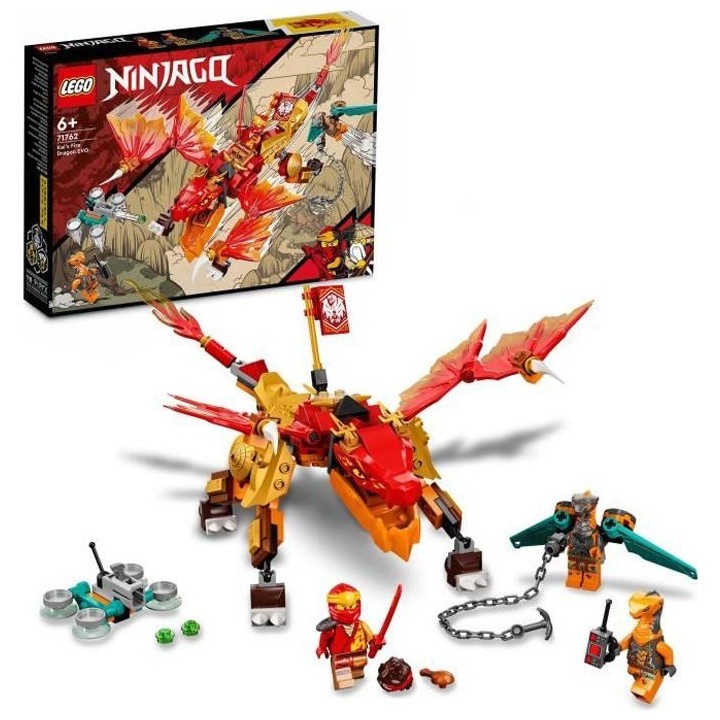 LEGO 71762 NINJAGO L'Évolution Dragon De Feu De Kai, Set avec Figurin