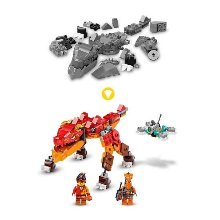 LEGO 71762 NINJAGO L'Évolution Dragon De Feu De Kai, Set avec Figurin