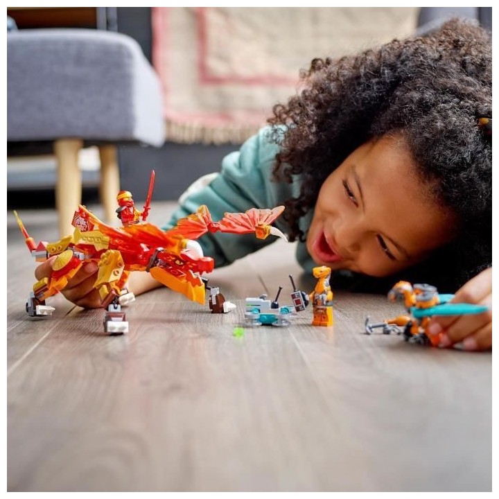 LEGO 71762 NINJAGO L'Évolution Dragon De Feu De Kai, Set avec Figurin