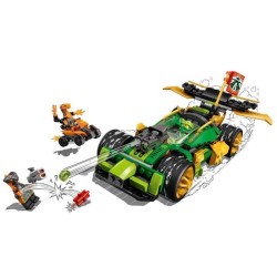 LEGO 71763 NINJAGO L'Évolution Voiture De Course de Lloyd, avec Figurines Quad et Serpents avec banniere a collectionner