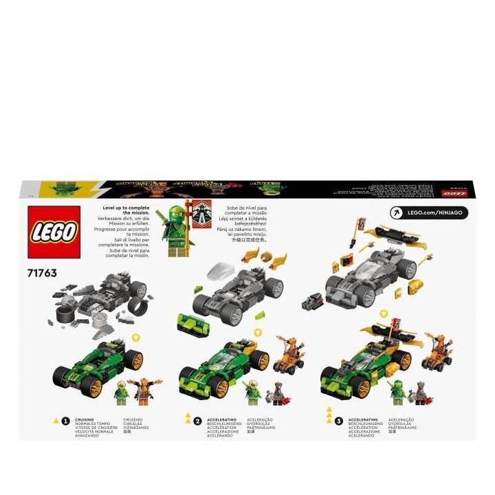 LEGO 71763 NINJAGO L'Évolution Voiture De Course de Lloyd, avec Figur