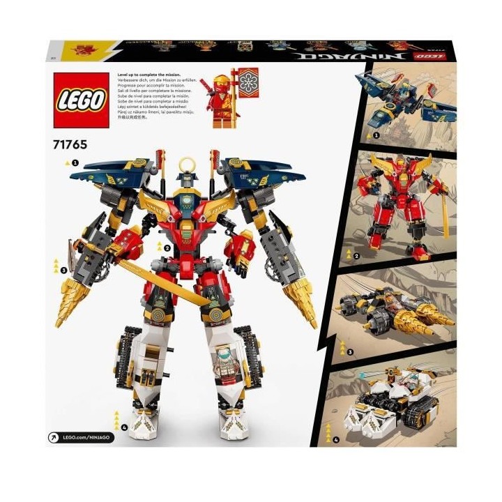 LEGO 71765 NINJAGO Le Robot Ultra Combo Ninja 4 en 1, Voiture, Jet, Ta