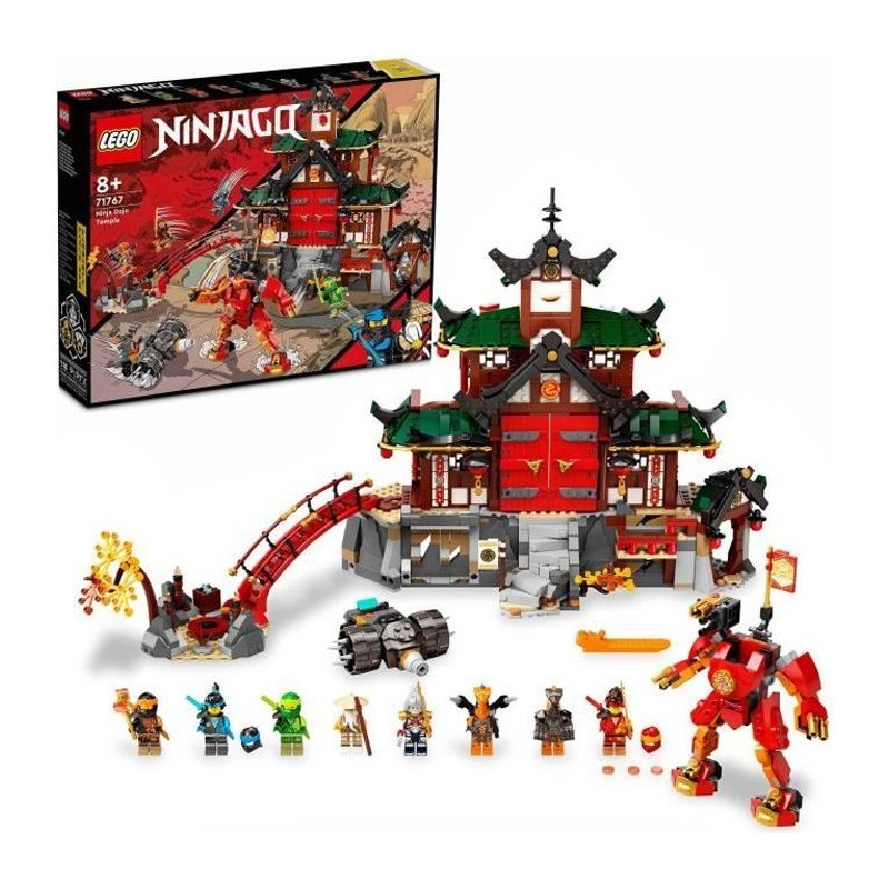 LEGO NINJAGO 71767 Le Temple Dojo Ninja Set Maîtres du Spinjitzu, Jouet Enfants +8 Ans