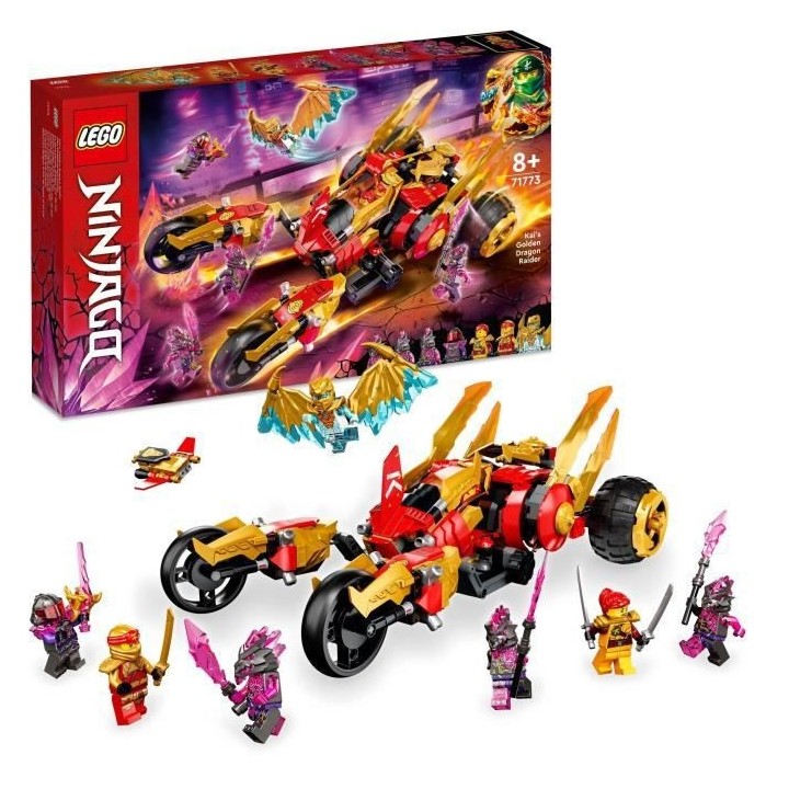 LEGO NINJAGO 71773 Le Tout-Terrain Dragon d'Or de Kai, Jouet de Voitur