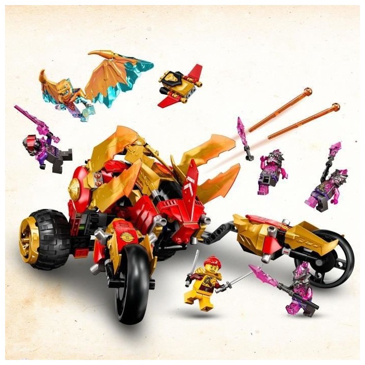 LEGO NINJAGO 71773 Le Tout-Terrain Dragon d'Or de Kai, Jouet de Voitur