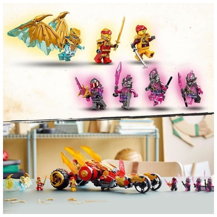 LEGO NINJAGO 71773 Le Tout-Terrain Dragon d'Or de Kai, Jouet de Voitur