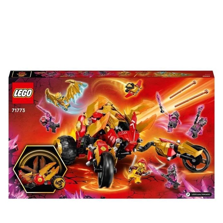 LEGO NINJAGO 71773 Le Tout-Terrain Dragon d'Or de Kai, Jouet de Voitur