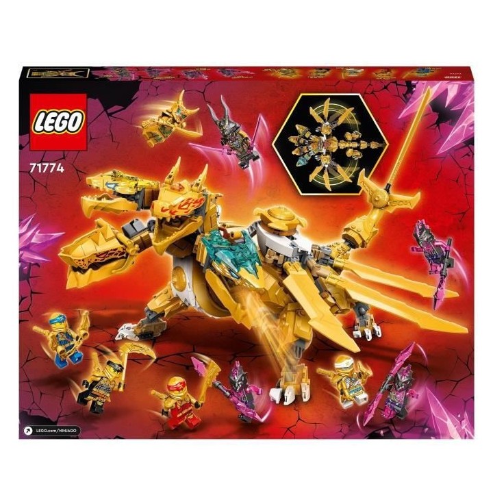 LEGO NINJAGO 71774 L'Ultra Dragon d'Or de Lloyd, Jouet avec Figurines