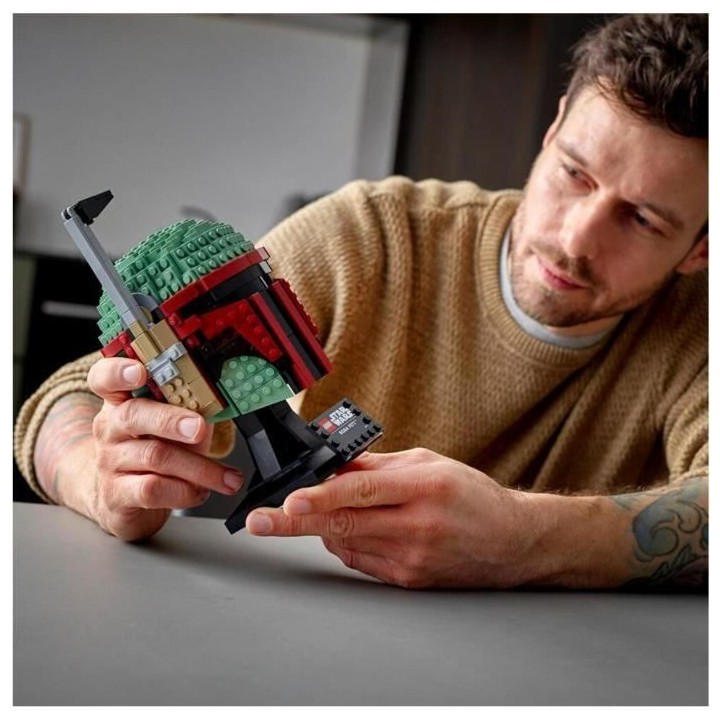 LEGO Star Wars 75277 Le Casque de Boba Fett, Série Le Mandalorien, Ma