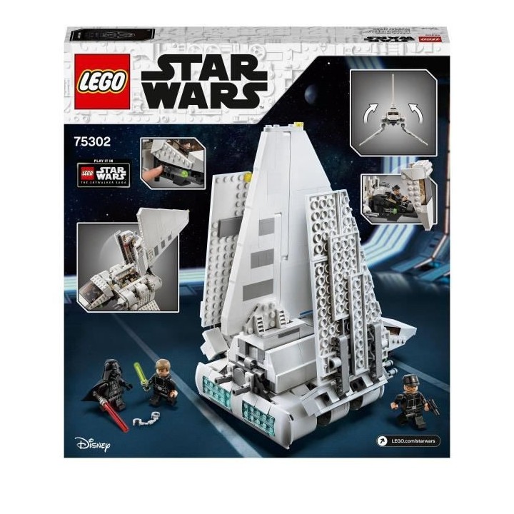 LEGO Star Wars 75302 La Navette Impériale, Jouet, Minifigurines Luke