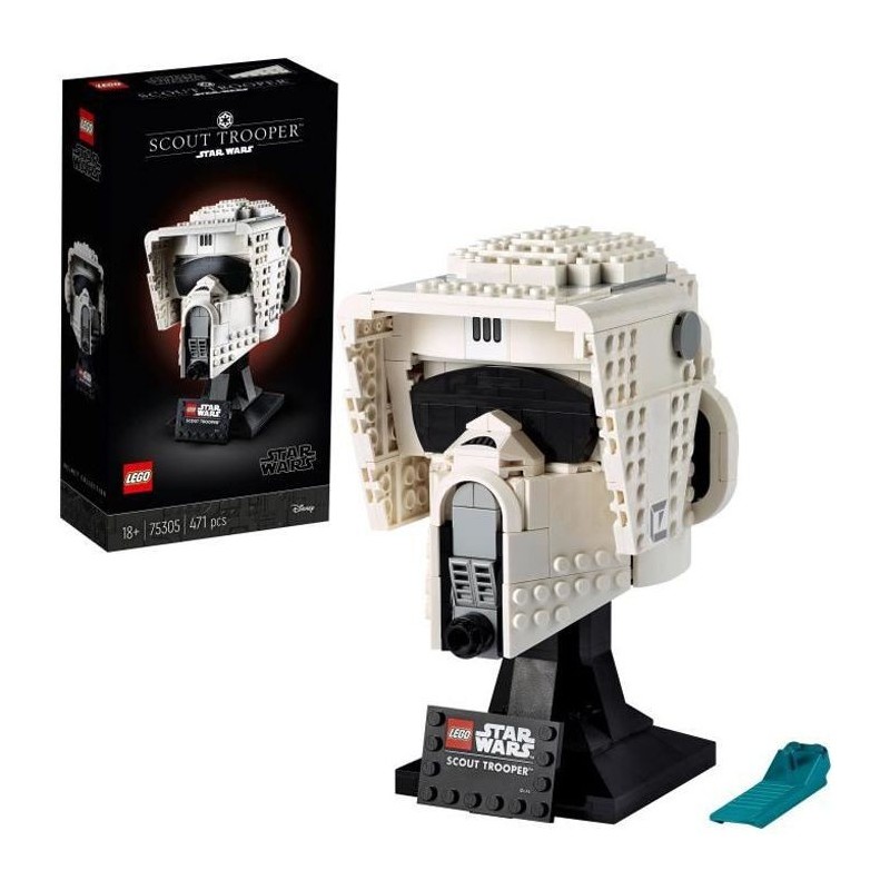 LEGO Star Wars 75305 Le Casque du Scout Trooper, Kit, Masque, Maquette, Cadeau pour Adultes