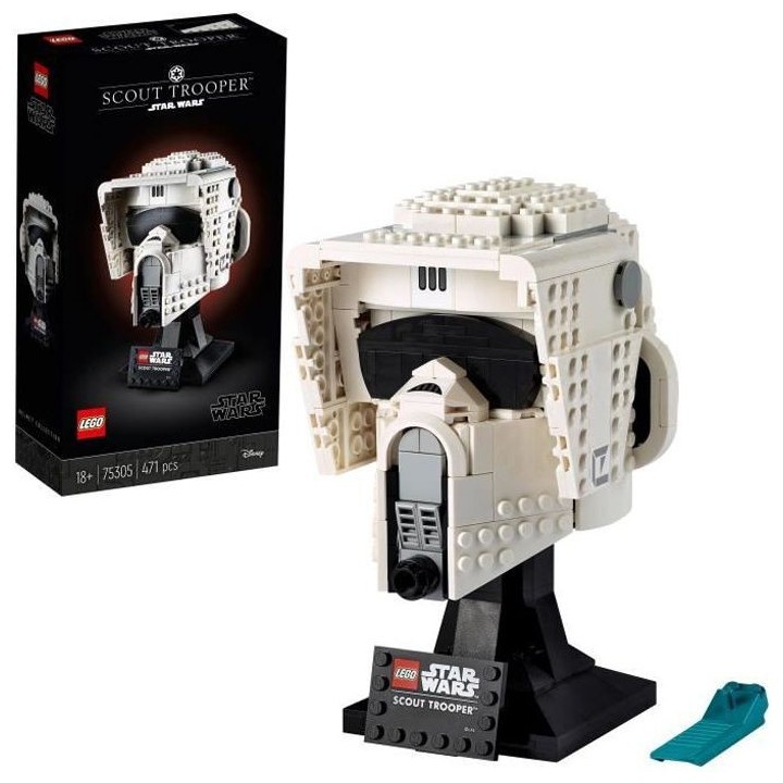 LEGO Star Wars 75305 Le Casque du Scout Trooper, Kit, Masque, Maquette