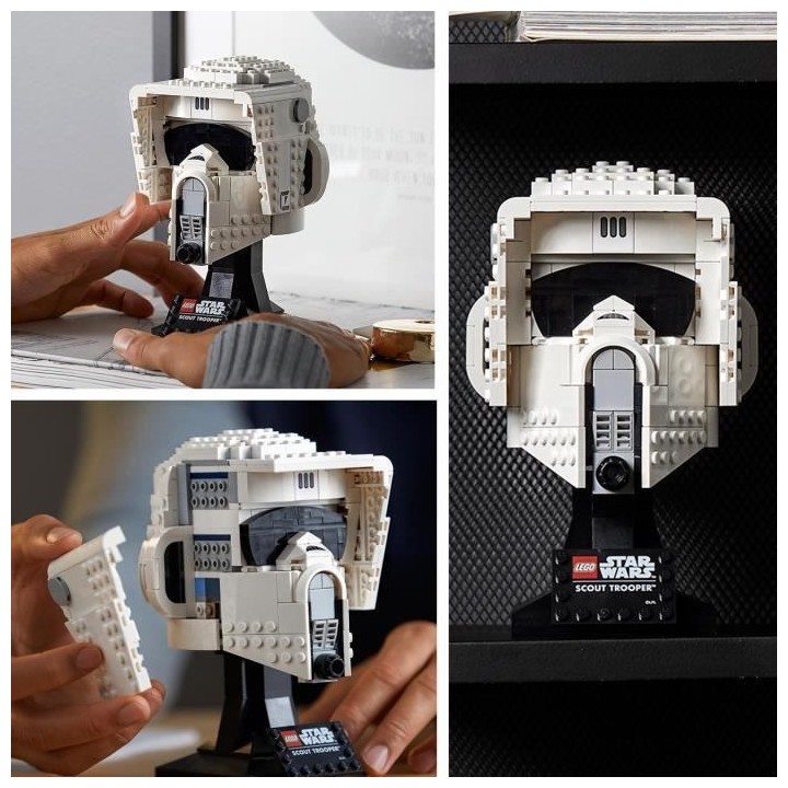 LEGO Star Wars 75305 Le Casque du Scout Trooper, Kit, Masque, Maquette
