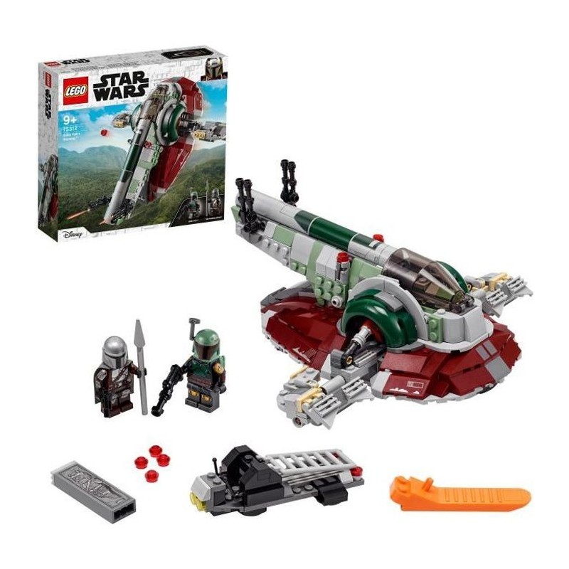 LEGO 75312 Star Wars Le Vaisseau de Boba Fett, Set avec 2 Figurines, Jouet pour Enfants de 9 ans et plus