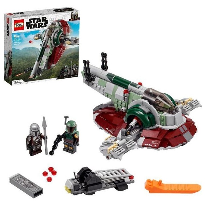 LEGO 75312 Star Wars Le Vaisseau de Boba Fett, Set avec 2 Figurines, J
