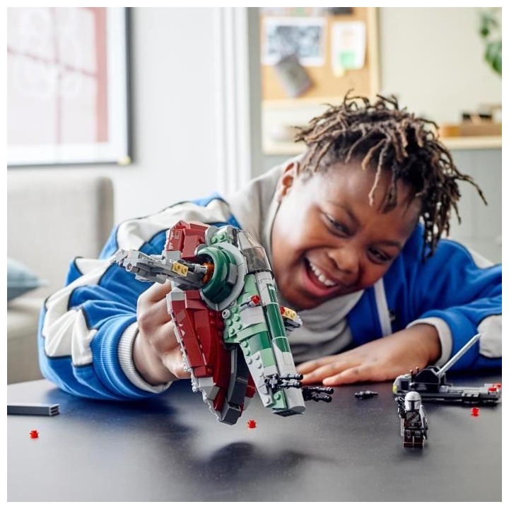 LEGO 75312 Star Wars Le Vaisseau de Boba Fett, Set avec 2 Figurines, J