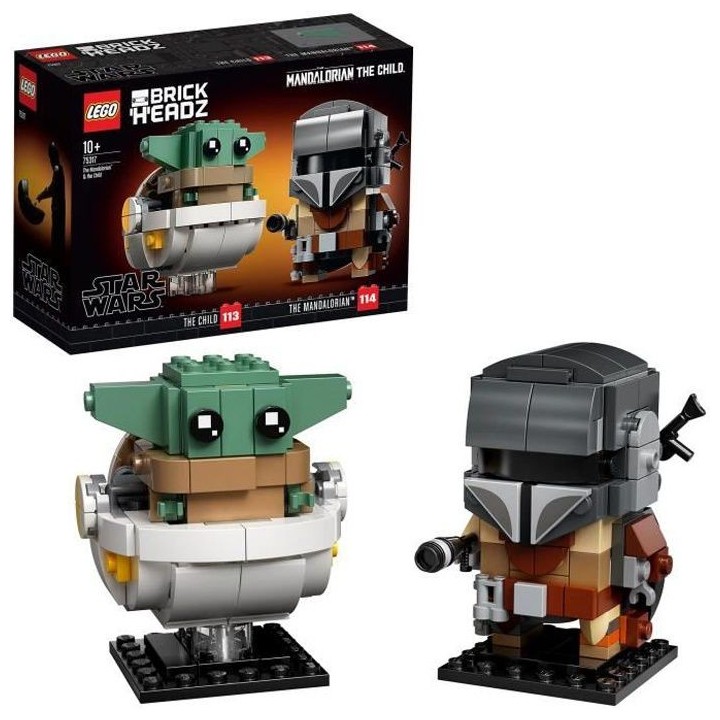 LEGO Star Wars 75317 Le Mandalorien et l'Enfant, Jouet de Construction