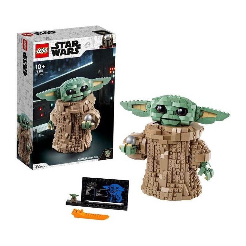 LEGO Star Wars 75318 L'Enfant, Jouet, Figurine Bébé Yoda, Décoration, Le Mandalorien, Cadeau