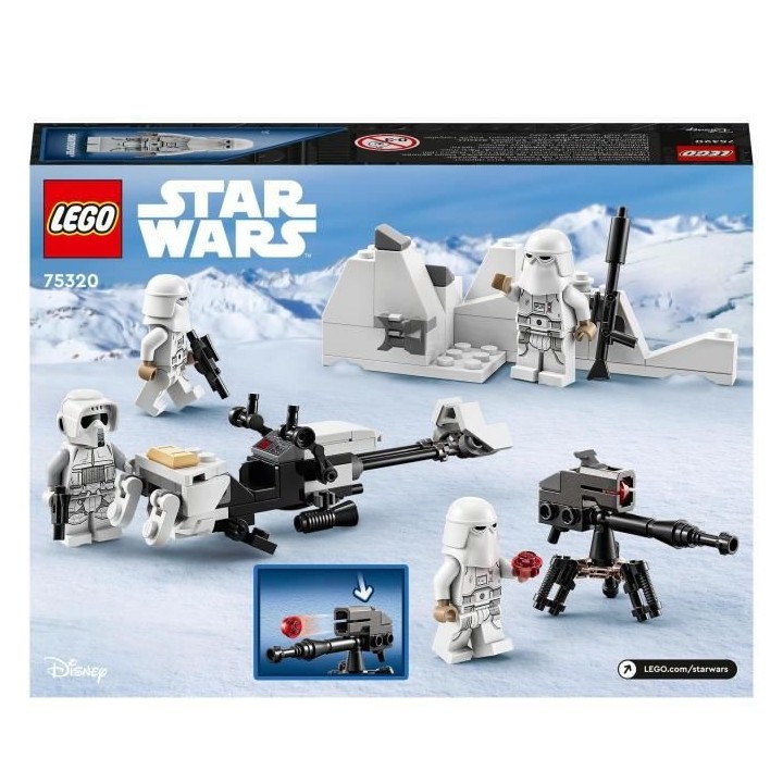 LEGO 75320 Star Wars Pack de combat Snowtrooper, Set Collector avec 4