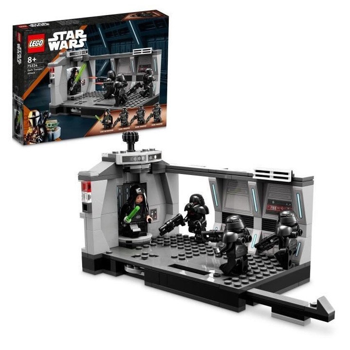 LEGO 75324 Star Wars L'Attaque Des Dark Troopers, Jouet Mandalorian a
