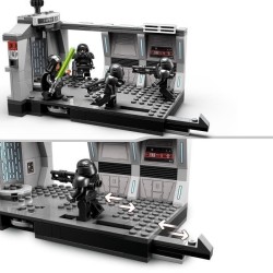 LEGO 75324 Star Wars L'Attaque Des Dark Troopers, Jouet Mandalorian a Construire Avec Minifigure Luke Skywalker et Son Sabre Las