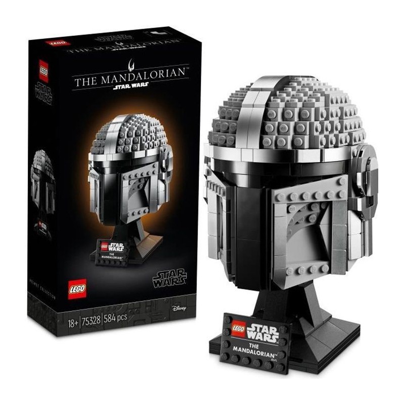 LEGO 75328 Star Wars Le Casque Du Mandalorien Maquette de Collection a Construire, Décoration et Cadeau Pour Adultes