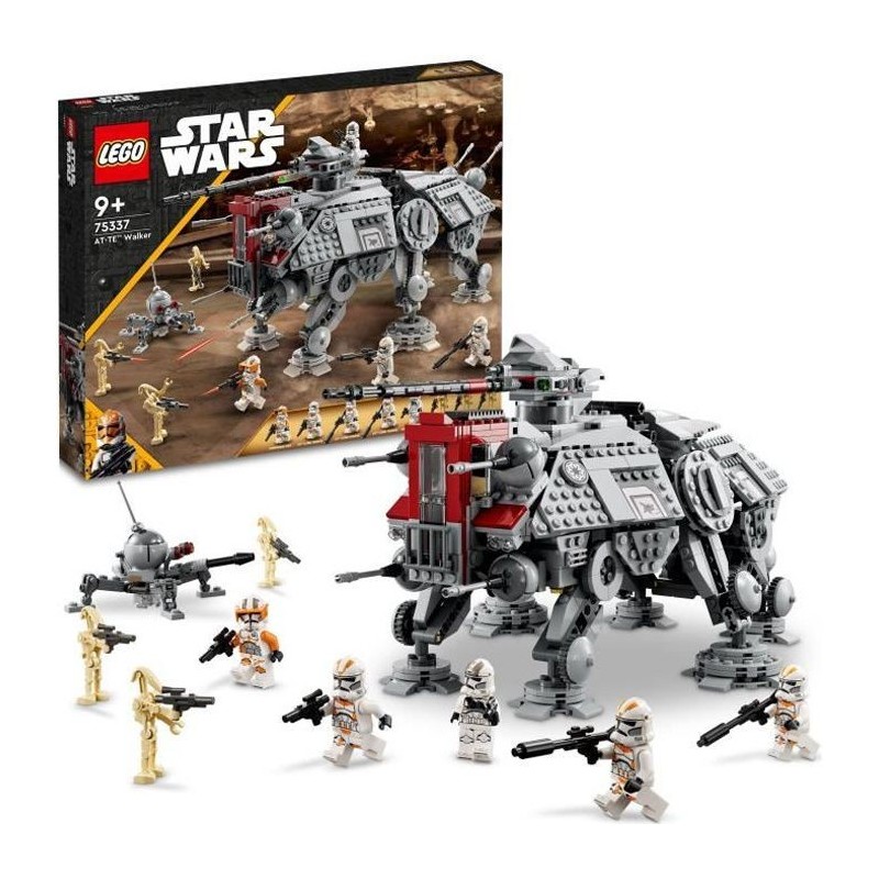 LEGO Star Wars 75337 Le Marcheur AT-TE, Jouet avec 5 Minifigurines, La Revanche des Sith